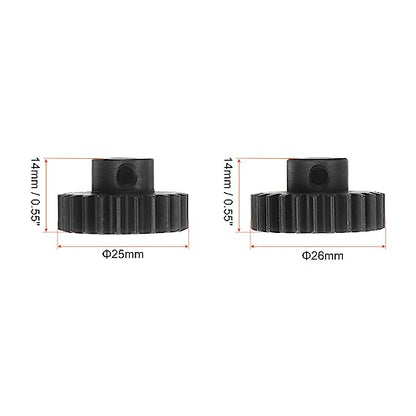 HARFINGTON Mod 1 M1 Pinion Motor Gear Set 2pcs 23T 24T Fit 5mm RC Motor Shaft M1 Pitch Gears for RC Car, with Hex Key - style: 23T 24T