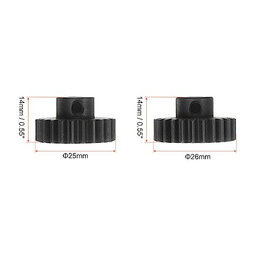 HARFINGTON Mod 1 M1 Pinion Motor Gear Set 2pcs 23T 24T Fit 5mm RC Motor Shaft M1 Pitch Gears for RC Car, with Hex Key - style: 23T 24T