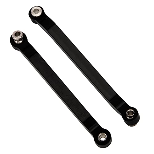 Metal Chassis Pull Rods Link Suspension Tie Rod Upgrade Parts Compatible with MN Model D90 D91 D96 D99 D99S MN90 MN99S 1/12 RC Car (Black) - color: Black