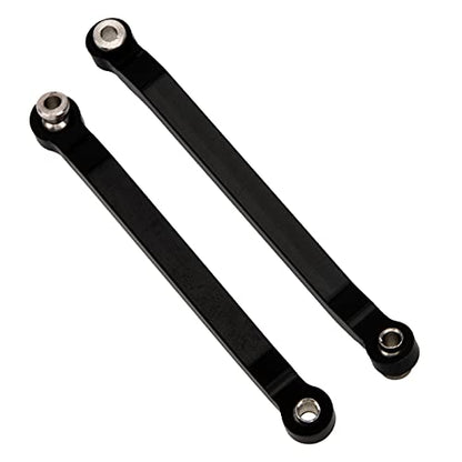 Metal Chassis Pull Rods Link Suspension Tie Rod Upgrade Parts Compatible with MN Model D90 D91 D96 D99 D99S MN90 MN99S 1/12 RC Car (Black) - color: Black