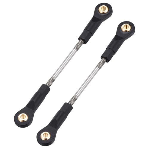 MECCANIXITY 2Pcs Adjustable Turnbuckles Camber Links, 79-89mm Turnbuckle Rod Steering Servo Linkage with M3 Ball Head Rod Ends for RC Car Replace Parts DIY - size: 79-89mm