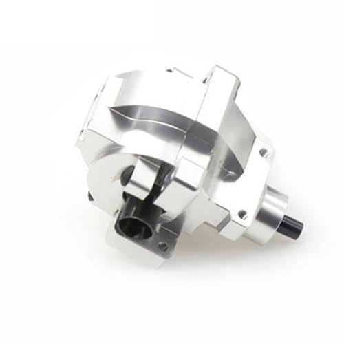RC Drive Diff Gear Box for HSP 1/10 94107 94106 94123 94108 RC Front Rear Gearbox Assembly Aluminum Alloy Differential Upgrade Parts (Silver) - color: Silver