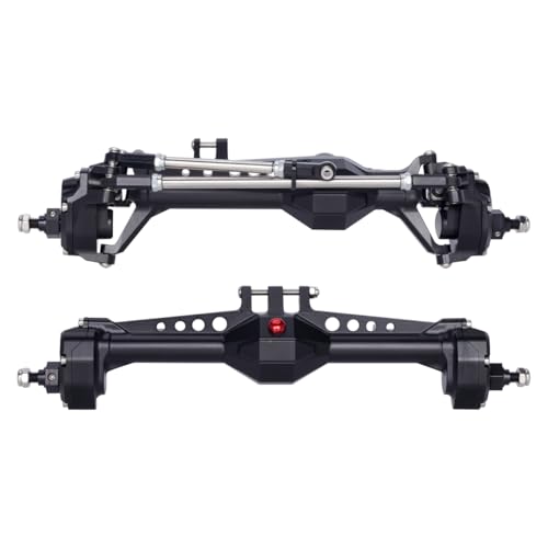 Vanquish F10 Portal Axles with CNC-Machined High-Strength Steel Gears, Aluminum CNC Vanquish F10 Axles for 1/10 RC Crawler Vanquish VS4-10 Axial SCX10 II Upgrades - color: Black
