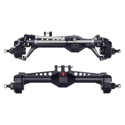 Vanquish F10 Portal Axles with CNC-Machined High-Strength Steel Gears, Aluminum CNC Vanquish F10 Axles for 1/10 RC Crawler Vanquish VS4-10 Axial SCX10 II Upgrades - color: Black