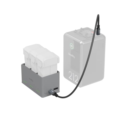 SmallRig 100W 3-Channel Battery Charger for DJI Mini5 Pro/ Mini4 Pro / Mini3 Pro/Mini 3 Intelligent Flight Batteries, Multiple Charging Modes, USB Output & Multi-Protection - 6502