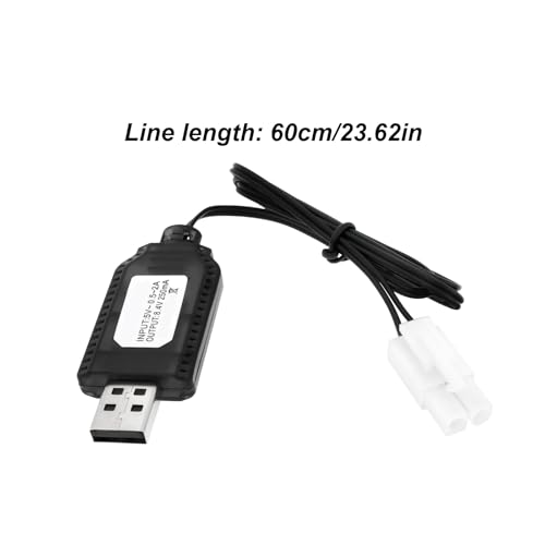 OTOTEC 8.4V NiMH/NiCd Battery Charger Cable with Standard 2P Plug 250mA Compatible with RC Car RC Tank RC Plane RC Boat