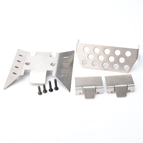 RC Car Chassis Armor Axle Protector Stainless Steel Chassis Guard Protection Skid Plate for 1/10 Crawler Axial SCX10 III AXI03007 Upgrade Parts