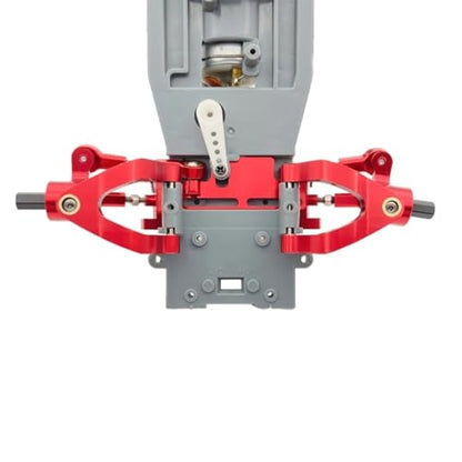 RC Vehicles Parts for WPL D12 D42 rc Car Spare Parts Upgrade Metal Steering Cup Upper Lower for Swing Arm for Seat Slider Turning Block(Red) - color: Red