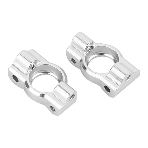 Aluminum Steering Knuckles, C Hubs Front Rear Shock Mount Suspension Arms Transmission Cover Wheel Hex for 1/24 Buggy Losi Micro-B Upgrade Set,8 Set (Silver) - color: Silver