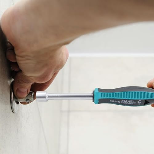 1/2 Inch Non-Magnetic Tip Six Point Hex Nut Driver with 3.7-Inch Round Shaft, Non-Slip Cushion-Grip Handle 2pcs - size: 1/2inch