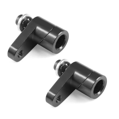 ZYAMY 2PCS Metal Aluminum RC 20T Servo Arm Horns Parts 1/18 RC Servo Steering Arm Parts for RC Cars Small Off-Road Vehicles Black
