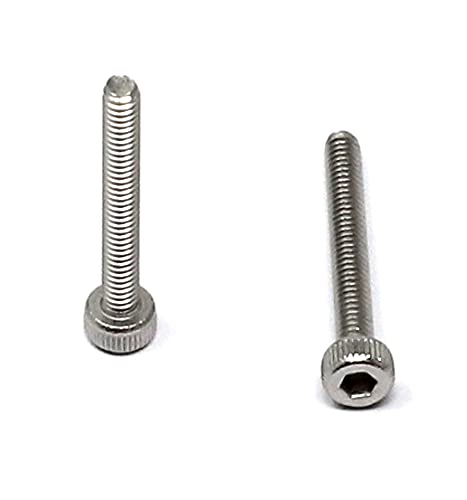 iexcell 100 Pcs M2 x 16mm Thread Pitch 0.4 mm Stainless Steel 304 Hex Socket Head Cap Screws Bolts Kit - size: M2 x 16mm