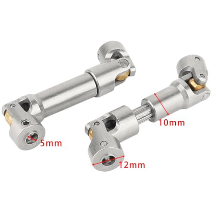 Stainless Steel Heavy-Duty Drive Shaft for 1/10 RC Car Crawler Axial SCX10 I II 90046 AXI03007 Wraith Capra TRX4 TRX6 Redcat Gen8 (95mm-130mm)