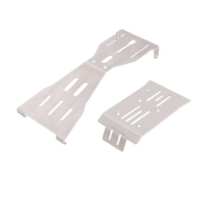 RC Chassis Armor Guard for Arrma Fury Mega 1/10 Stainless Steel Front Rear Chassis Armor Skid Plate Anti-Collision Protection Plate Parts