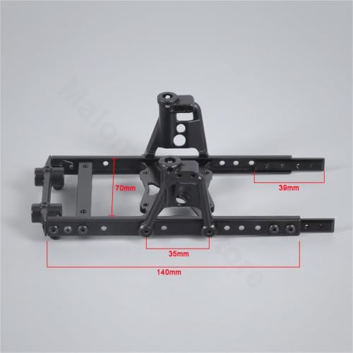Metal 6x6 Chassis Rails Extended Kit with Shock Towers and Bumper Mount for 1/10 RC Crawler Axial SCX10 90046 90047 Upgrade Part