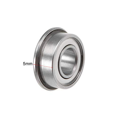 uxcell F686ZZ Flanged Ball Bearing 6x13x5mm Chrome Steel Bearings Double Shielded 10 Pcs - size: 6x13x5mm