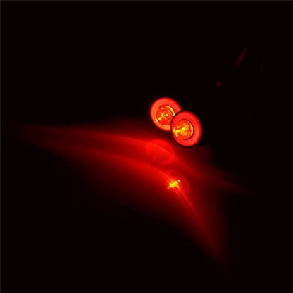 QUE-T 10mm 2 LEDs Angel Eyes & Demon Eyes LED Headlight/Back Light for 1:10 RC Model Crawler Cars,(Red + Yellow, 10MM) - color: Red + Yellow, size: 10MM