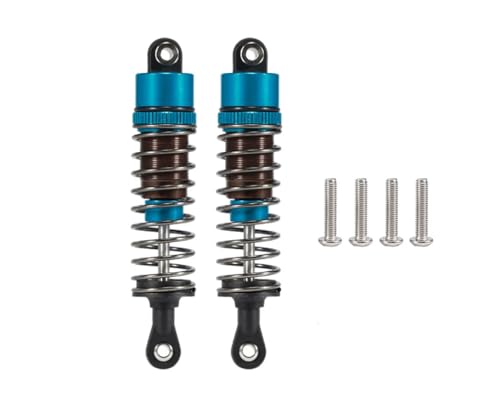 1/10 RC Cars Oil Leakproof Shocks,2Pcs Adjustable Oil Filled Shocks 52mm-120mm for 1/10 RC Buggy Truggy On Road Touring Drift Cars Monster Trucks Upgrade Parts (2pcs 75mm blue) - color: 2pcs 75mm blue
