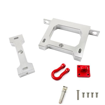 Rc Upgrade Spare Parts for WPL B14 B24 B16 B36 C14 C24 1/16 1 Set Metal Beam with Rear Bumper with Tow Hook Accessories RC Car Truck Upgrade Parts