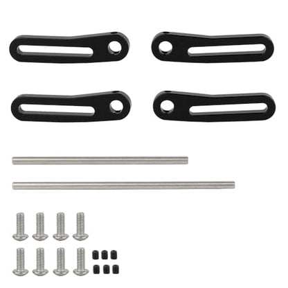 Metal Front Rear Modular Bumper Bull Bars for 1/10 RC Crawler Chassis LCG TRX4 TRX6 SCX10 Capra Dodge Power Wagon Upgrade Parts (Black) - color: Black