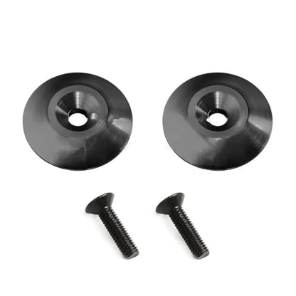 RC Car Upgrade Parts for 1/8 1/10 2pcs Aluminum Washer M3 Screws Washers Tail Wing Frame Gasket for Buggy Truck RC Car Quadcopter Drone UAV Boat(Black) - color: Black
