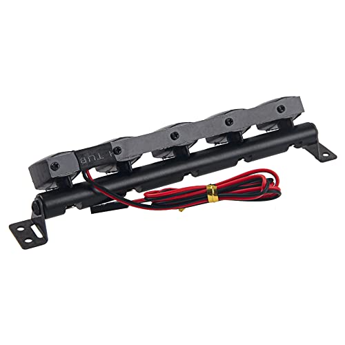 RC LED Light Bar Roof LED Lamp Compatible with Traxxas TRX-4 SCX10 90046 D90 SCX10 II CC01 Redcat Gen7 1/10 RC Crawler Car Truck (5Led Light) - style: 5Led Light