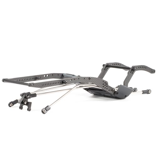 Stainless Steel Links Kit and Carbon Rear Link Riser, Fit for V3 Chassis | 4mm Stainless Steel Links with 16 Rod Ends, Based on Capra Portal Axle, Adjustable Wheelbase