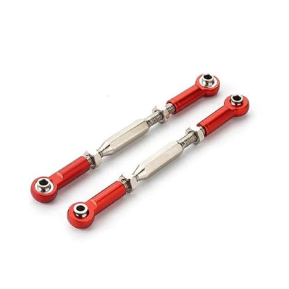RC Links Linkage for TRAXXAS for Slash 4x4 1/10 rc Cars Part Aluminum Alloy Stronger Steering Link Rod Linkage Tie(Red) - color: Red