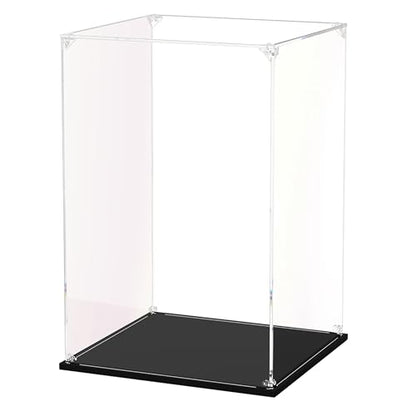 Clear Acrylic Display Case, Self-Assemble Showcase for Collectibles, Action Figures, Dolls- Alternative Glass Box for Commemorative Gifts (7x7x12inch,18x18x30 cm) - size: 7x7x12inch,18x18x30 cm