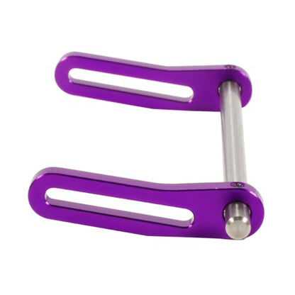 Aluminum Adjustable Front and Rear Modular Bumper Mount Set for 1/10 RC Crawler Chassis LCG Rigs Comp Builds TRX4 SCX10 Gspeed Power Wagon Cliffhanger Body (Purple) - color: Purple