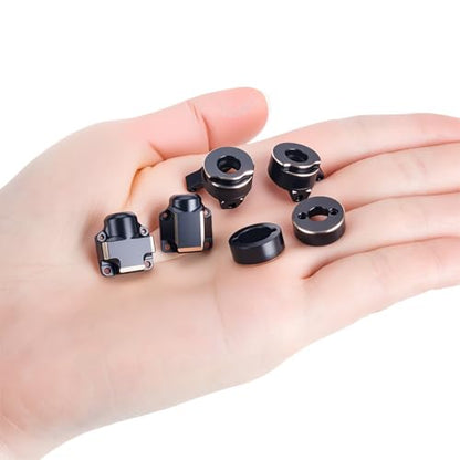 Brass Steering Knuckles Rear Hubs Weights Diff Covers for 1/30 RC Crawler AXIAL SCX30 Ford Bronco 4X4 Jeep Wrangler JLU Upgrades (Front Rear Axle Set) - color: Front Rear Axle Set