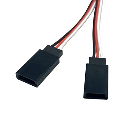 JR Servo Extension Cable Y Cables Y Harness Servo Extension Wire Lead for RC Cars Trucks Airplanes Servo Receiver Connection (1 Male to 2 Female) - style: 1 Male to 2 Female
