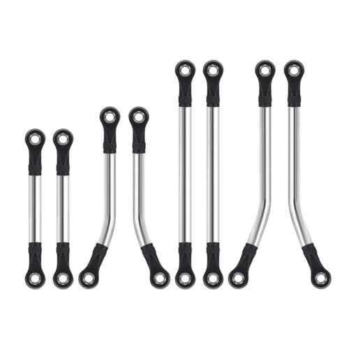 RC Models For TRX4M 1/18 RC Crawler Chassis Suspension High Clearance Upgrade Parts Stainless Steel Links Set Model Accessory Assemble(Bent Links Set) - size: Bent Links Set