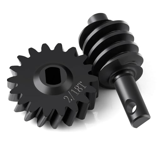 Axle Gear Overdrive Worm Differential 13T 14T/12T 18T/13T 16T Steel Gear for AX24 Axial SCX24 C10 JLU Gladiator Bronco 1/24 RC Crawler Car Upgrade Parts (12T 18T) - size: 12T 18T