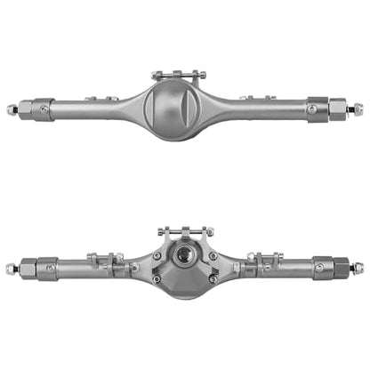 Complete Metal Front Rear Straight Axle Upgrades Part for 1/10 Axial SCX10 II Deadbolt 90046 90047 SCX10 RC Crawler Car Hops Up (Titanium) - color: Titanium