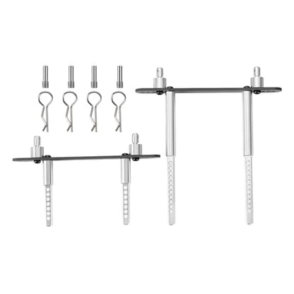 Alum Body Post Mount Front & Rear Shell Column for for Axial SCX10 II 90046 90047 1/10 RC Upgrades Part Silver - color: Silver