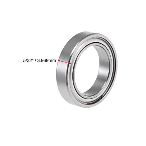 uxcell R1212ZZ Deep Groove Ball Bearing 1/2-inchx3/4-inchx5/32-inch Shielded Z2 Lever Bearings 10pcs - size: 1/2"x3/4"x5/32"