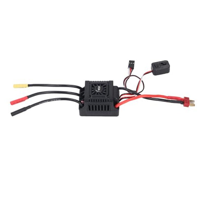 Brushless RC ESC Water Proof Electronic Speed Controller, T Plug 2 to 3S Lipo Battery, High Performance ESC for 1/10 1/12 1/14 1/16 RC Car Brushless Motor, Dust Proof and All Weath (45A) - style: 45A