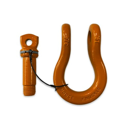 B'oh Spin Pin 3/4” Recovery Shackle | 10,000 lbs Capacity - High-Strength Carbon Steel with 7/8" Pin Recovery Gear Towing Accessories - Pin Style : Screw, Obscene Orange - color: Obscene Orange