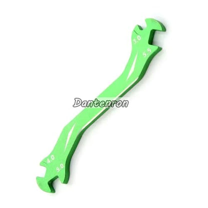 RC Multi-Function Wrench Turnbuckle Nut Ball Joint Remover 3mm 4mm 5mm 5.5mm Universal Repair Tool Aluminum Alloy for 1/10 1/8 1/24 Crawler Truck Off Road Car Boat Drone Airplane (Green) - color: Green