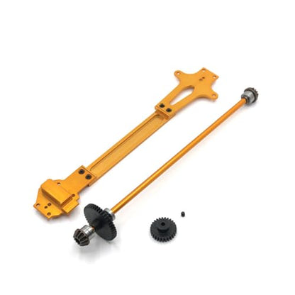 Metal Drivetrain Set Factory Metal Direct Differential Gear Matching Gear Shaft Assembly for Hobbyists, Gold - color: Gold
