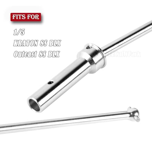 RC Drive Shaft Axles Upgrades Part for 1/5 Kraton 8S BLX,Outcast 8S BLX,#45 Steel 4PCS Front Rear Driveshaft CVD Hop-up,Silver