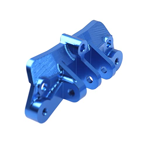 Aluminum Alloy Upper Tie Rod Mount Fixed Pull Rod Bracket Base Compatible with 1/8 Losi LMT 4WD Solid Axle RC Monster Car (Blue) - color: Blue