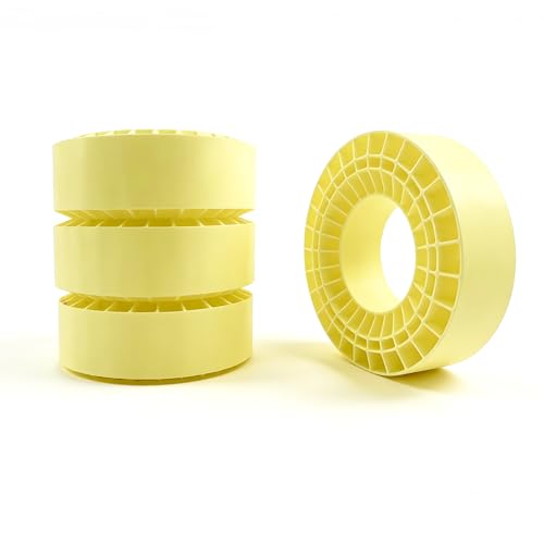 RC 2.2” Silicone Tire Inserts, 45A Silicone Rubber Inner Liners, Waterproof, for 2.2 Crawler Tires (Yellow, 4PCS) - color: Yellow