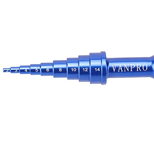 Vanpro Skateboard Bearing RC Ball Bearing Driver Install Remove Tool RC Model Electric Skateboard Mini Cross Tool Set Aluminum Bearing Removal Tool (Blue) - color: Blue