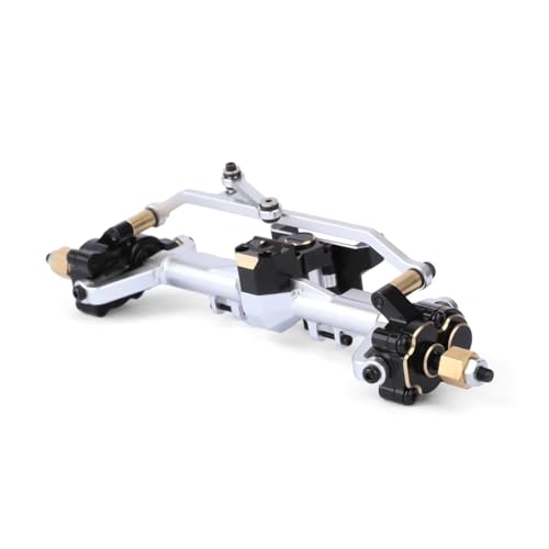 RC Portal Axle Compatible with SCX24 for Axial 1/24 RC Crawlers Cars Upgraded Part Modification Matel Front Portal Axle Set Assembly(Silver) - color: Silver