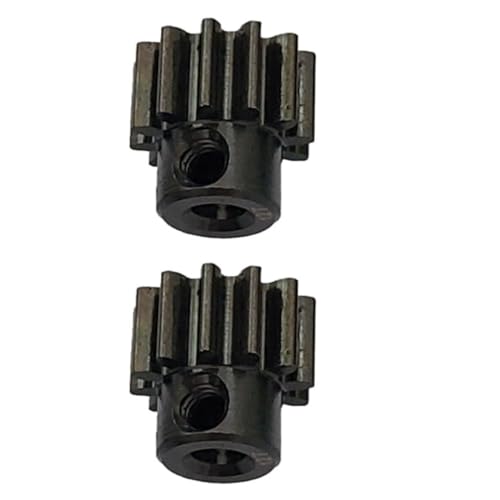 2Pcs 11T 32P Metal Steel Pinion Gear for Traxxas TRX4 TRX-4 TRX-6 RC Crawler Car Slash 4x4, Rustler Hoss,32-Pitch, Replace 6747 Pinion Gear Upgrade Parts
