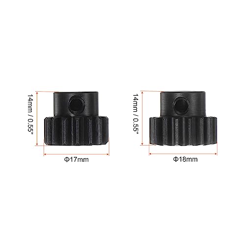 HARFINGTON Mod 1 M1 Pinion Motor Gear Set 2pcs 15T 16T Fit 5mm RC Motor Shaft M1 Pitch Gears for RC Car, with Hex Key - style: 15T 16T