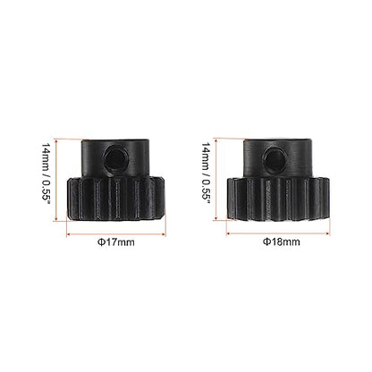 HARFINGTON Mod 1 M1 Pinion Motor Gear Set 2pcs 15T 16T Fit 5mm RC Motor Shaft M1 Pitch Gears for RC Car, with Hex Key - style: 15T 16T