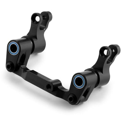 Black Front Steering Assembly for Tra-xxas 1/16 Mini Maxx Slash XRT | 4WD RTR Brushless Monster Truck RC Car Upgrades Parts Aluminum Bellcrank - color: Black